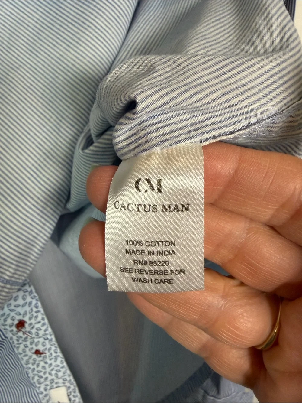 Cactus Man Ricky Singh Slim Fit Men’s Button-Up, Size L - Picture 7 of 7